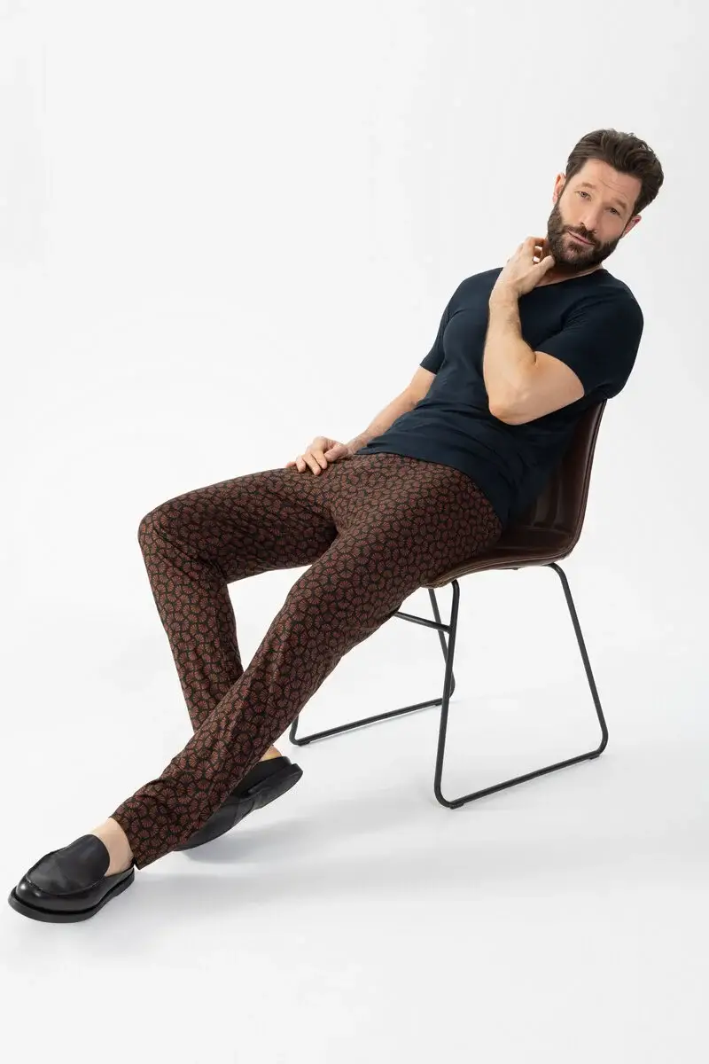 Merxx Hose lang Serie Silhouettes Pattern Im Verkauf