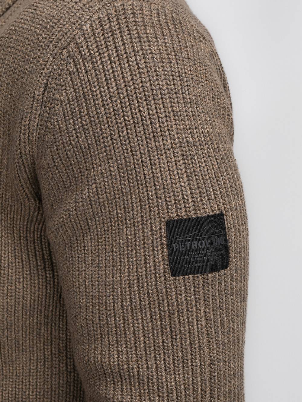 Petrol Industries M-3040-KWC282 Men Knitwear Collar Cardigan (7140 Oak) Valentinstagsangebot