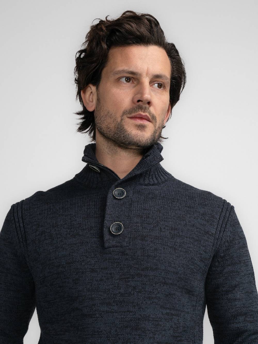 Petrol Industries M-3040-KWC206 Men Knitwear Collar (5120 Sky Captain) Zeitlich begrenztes Angebot