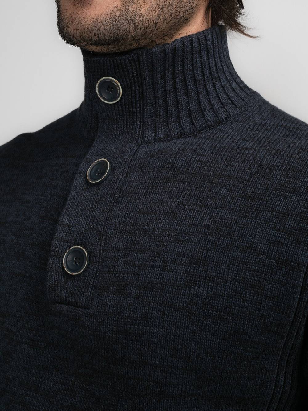Petrol Industries M-3040-KWC206 Men Knitwear Collar (5120 Sky Captain) Zeitlich begrenztes Angebot