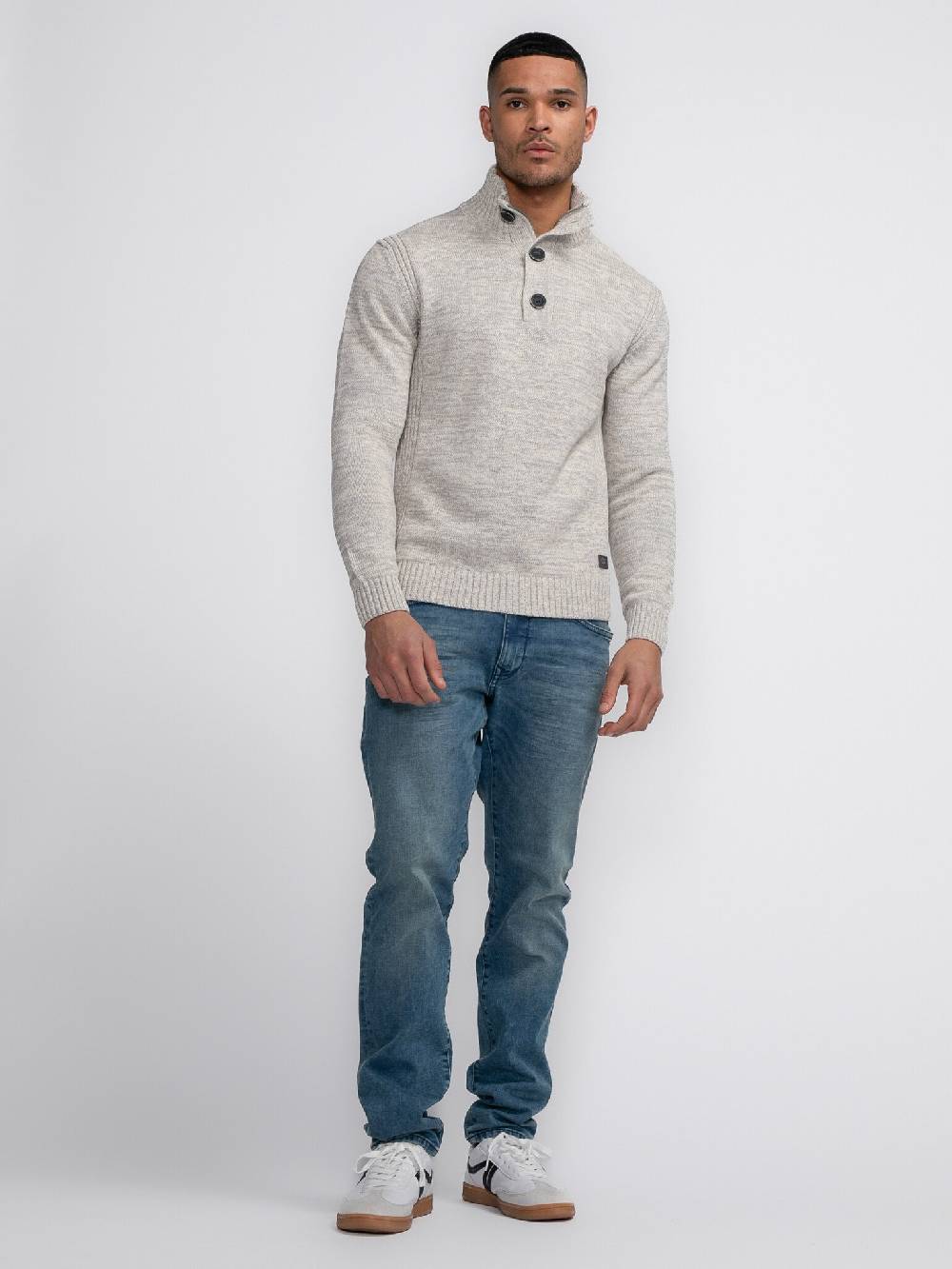 Petrol Industries M-3040-KWC206 Men Knitwear Collar (0009 Antique White) Blitzangebot