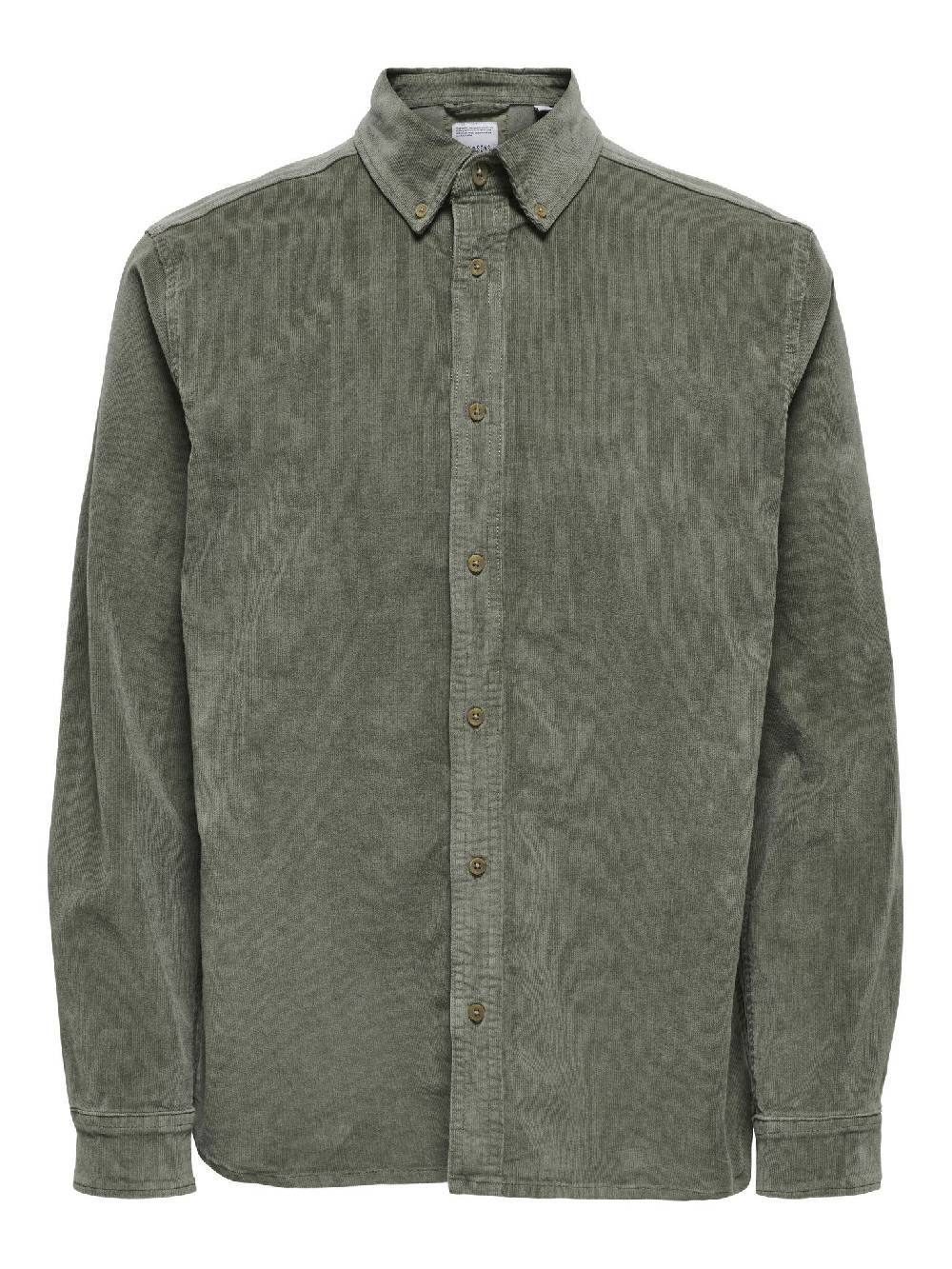 Only & Sons ONSMICHAEL 18W REG CORD STRETCH LS (Castor Gray) Räumungsverkauf