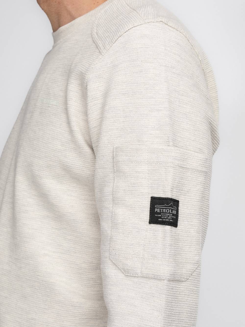 Petrol M-3040-SWR304 Men Sweater Round Neck (0009 Antique White Melee) Rabatte dieses Monats
