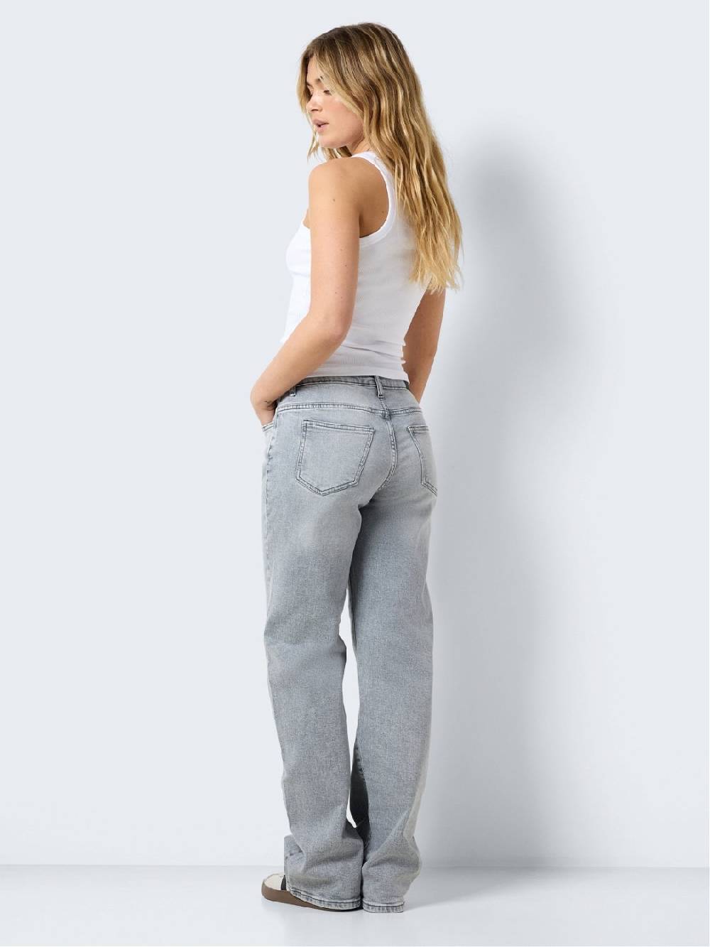 NOISY MAY NMYOLANDA NM WIDE JEANS NOOS (Light Grey Denim) VIP-Rabatte