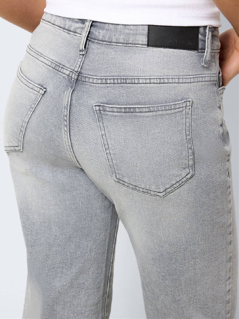 NOISY MAY NMYOLANDA NM WIDE JEANS NOOS (Light Grey Denim) VIP-Rabatte