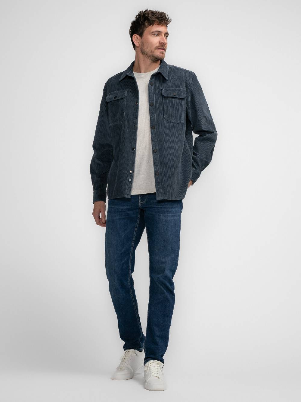 Petrol M-3040-SIL427 MEN SHIRT LONG SLEEVE UNI 5185 Midnight Blue Rabatte dieses Monats