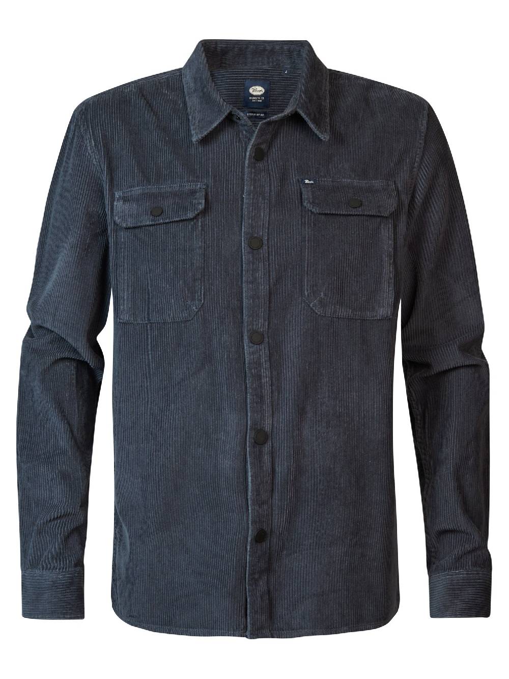 Petrol M-3040-SIL427 MEN SHIRT LONG SLEEVE UNI 5185 Midnight Blue Rabatte dieses Monats