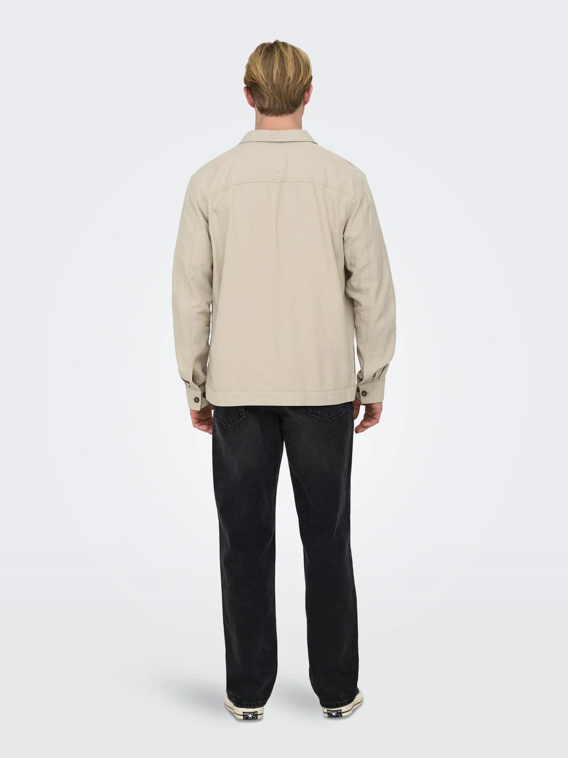 Only & Sons ONSMILO JAQUARD OVERSHIRT (SILVER LINING) Auslauf