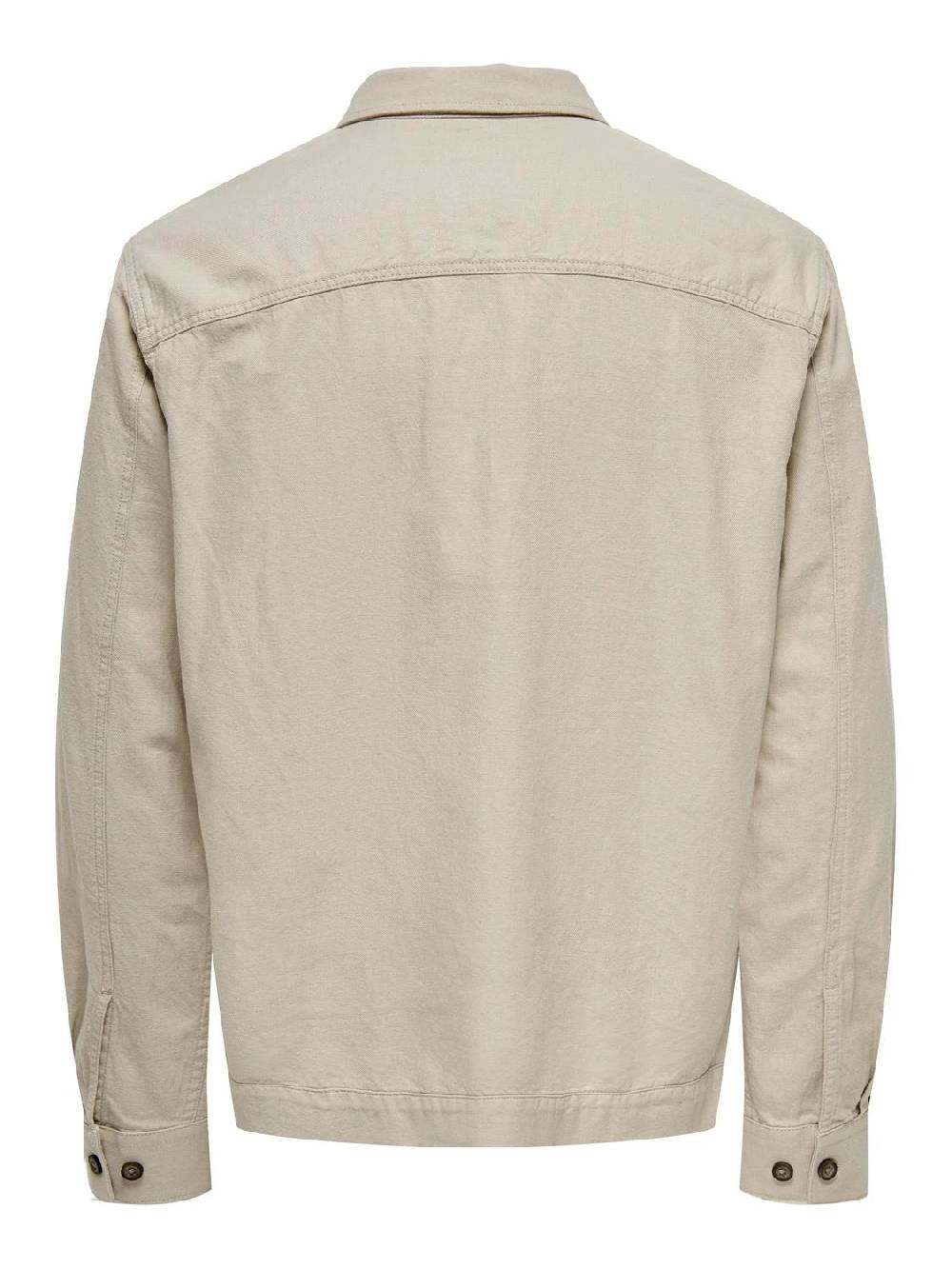 Only & Sons ONSMILO JAQUARD OVERSHIRT (SILVER LINING) Auslauf
