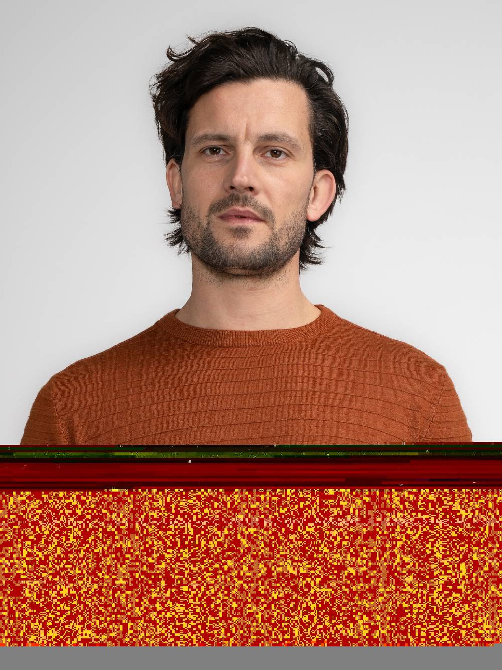 Petrol M-3040-KWR269 Men Knitwear Round Neck Basic (2123 Dark Caramel) Schlussverkauf