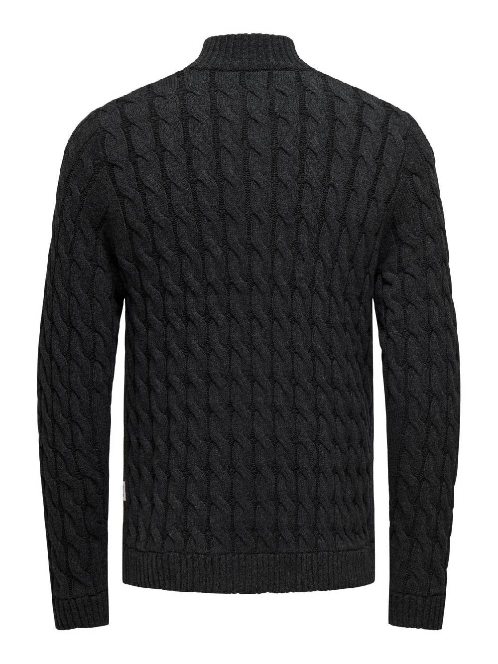 Only & Sons ONSKICKER LIFE REG 3 CABLE HALF ZIP KNIT MAGNET Meist gekauft