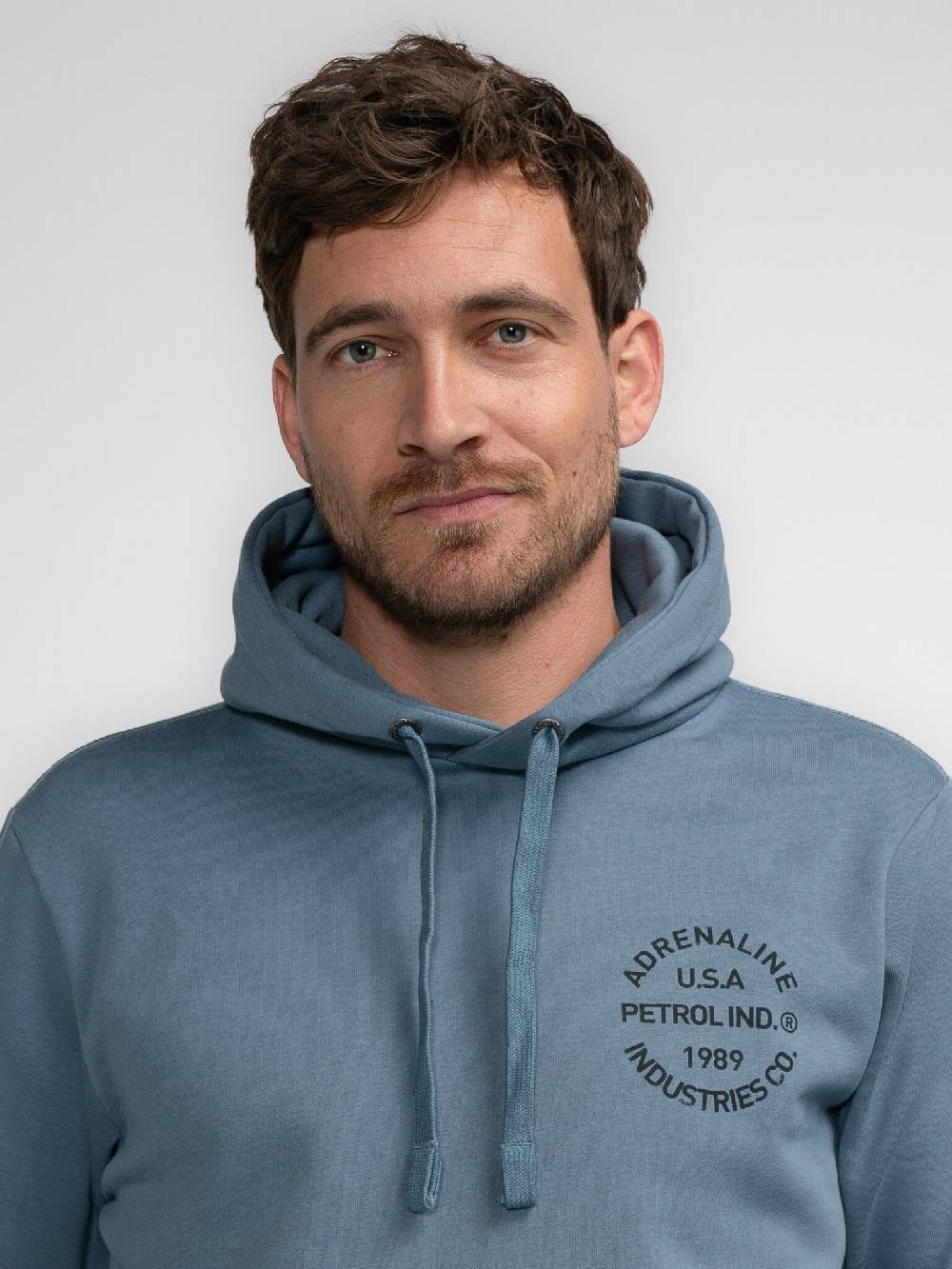 Petrol M-3040-SWH361 Men Sweater Hooded Print (5183 Light Shadow) Blitzverkäufe