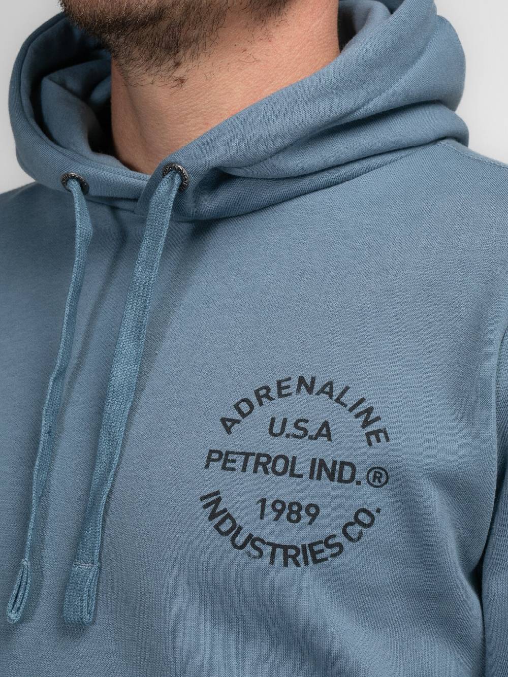 Petrol M-3040-SWH361 Men Sweater Hooded Print (5183 Light Shadow) Blitzverkäufe