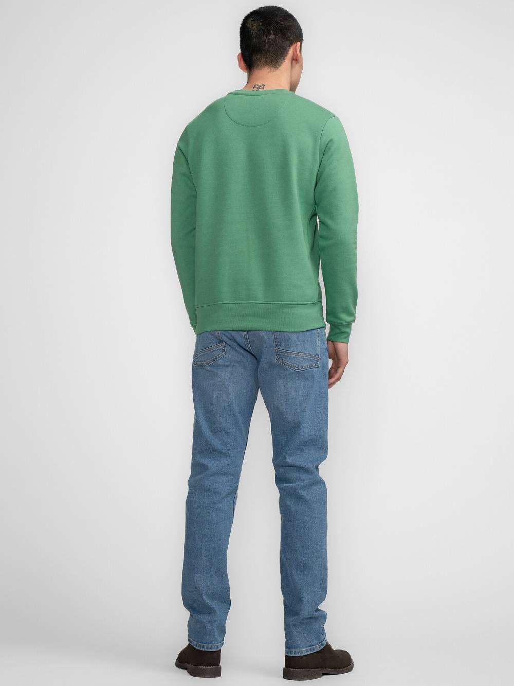 Petrol M-3040-SWR363 Men Sweater Round Neck Print (6167 Wasabi) Limitierter Zeitrabatt
