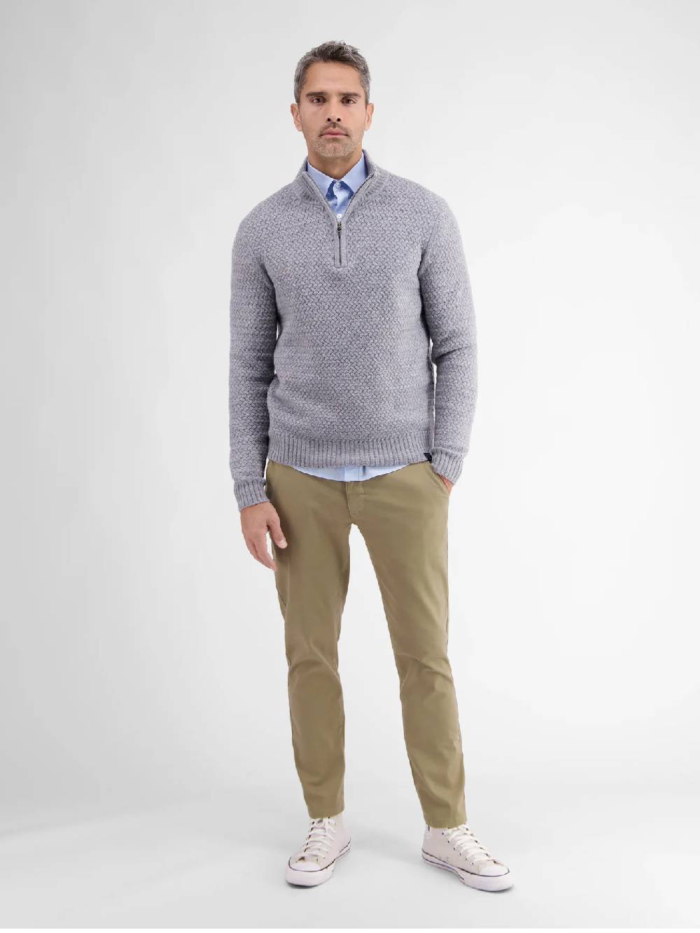 Lerros 2009166 CHINO MICROSTRUCTUUR SLIM FIT (730 SOFT BEIGE) Rabatt