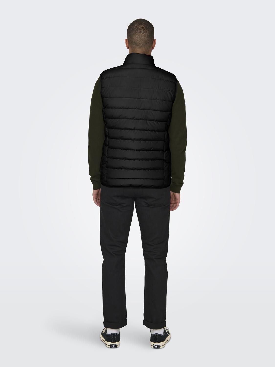 Only & Sons ONSBRODY QUILT VEST OTW VD BLACK Neuheiten