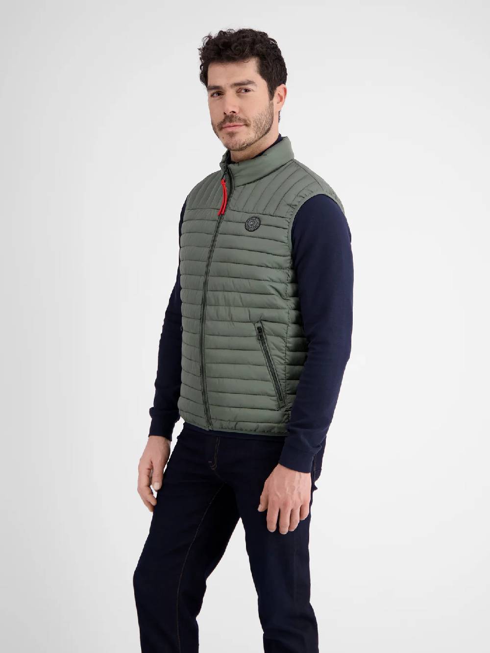 Lerros 2007341 LICHTGEWICHT VEST (618 MINERAL GREEN MELANGE) Kauf eins, bekomm eins gratis