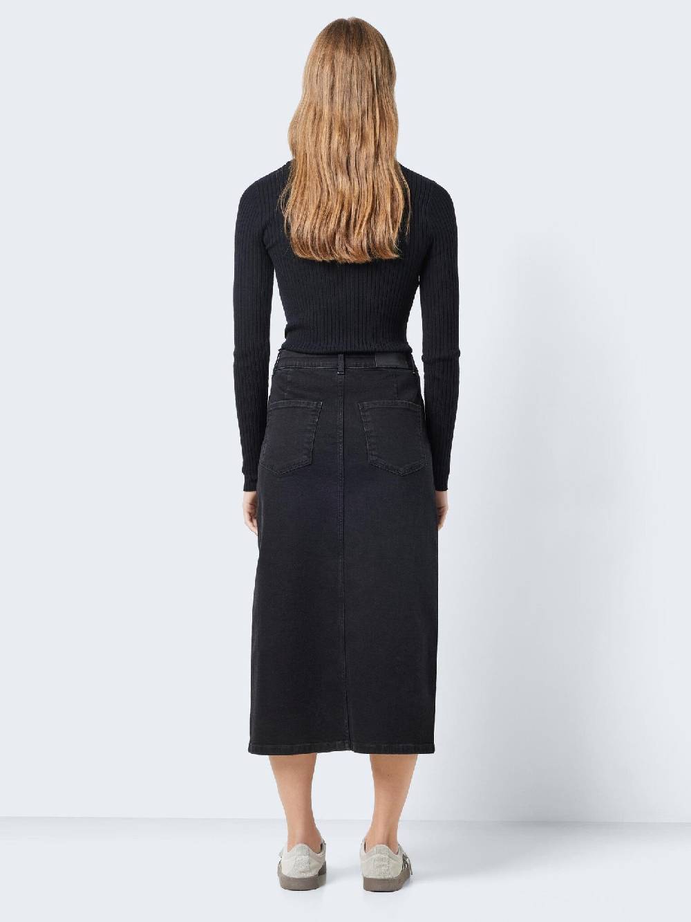 NOISY MAY KATH NW Long Skirt (Black Denim) Auslauf