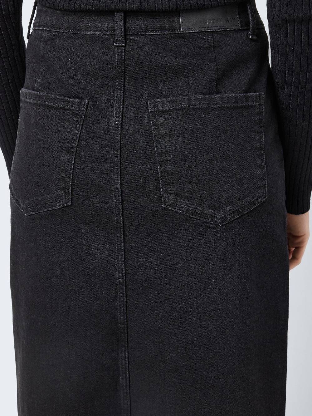 NOISY MAY KATH NW Long Skirt (Black Denim) Auslauf