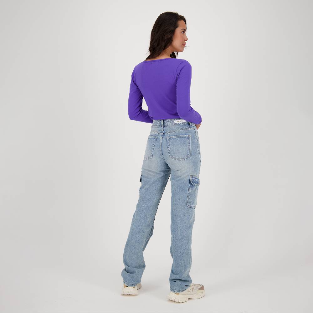 RAIZZED WOMEN Sunset Worker Mid Blue Stone Straight Jeans VIP-Rabatte