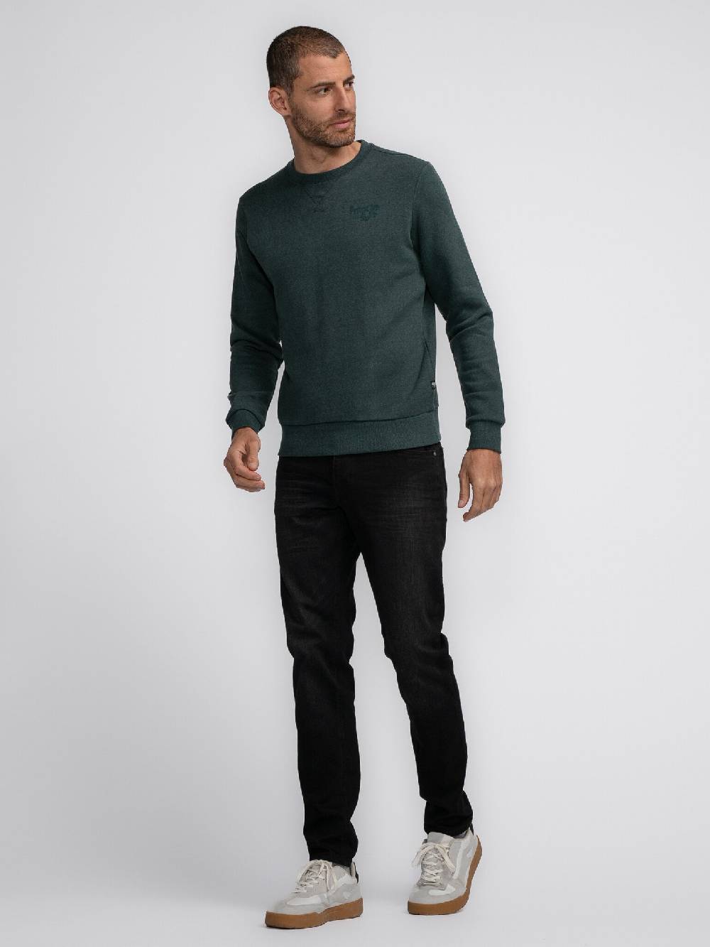 Petrol M-3040-SWR309 MEN SWEATER ROUND NECK PRINT 6089 Bottle Angebote