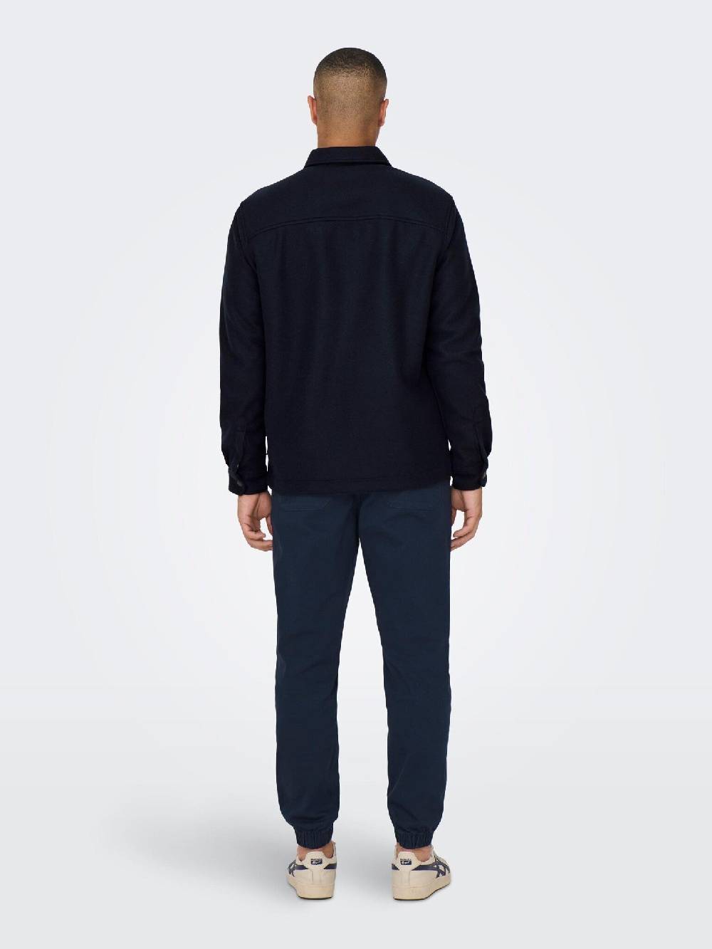 Only & Sons Onsdal OVR ZIP LS Shirt (187197 Dark Navy) Räumungsverkauf