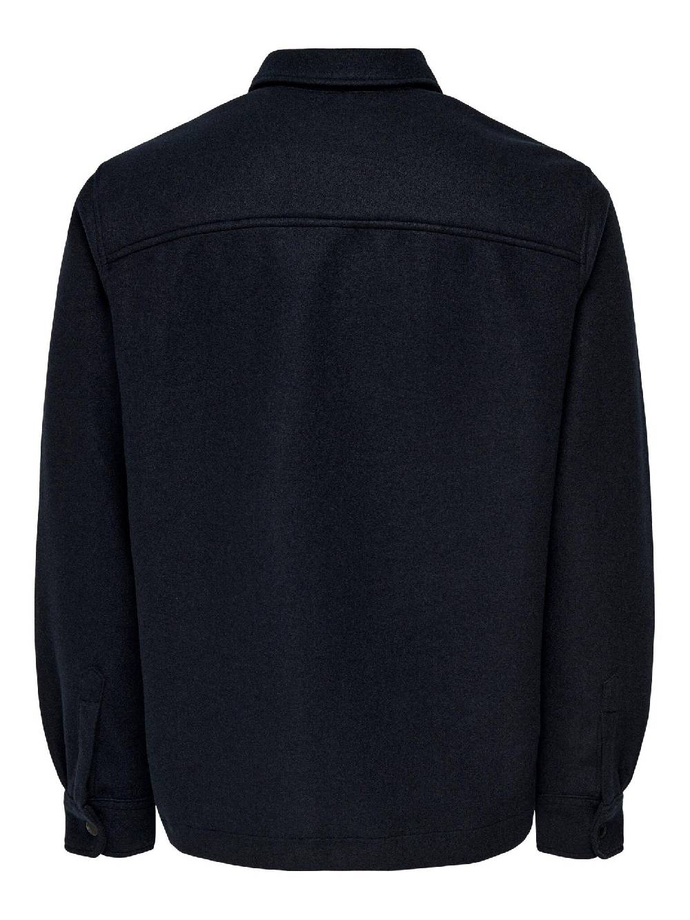 Only & Sons Onsdal OVR ZIP LS Shirt (187197 Dark Navy) Räumungsverkauf