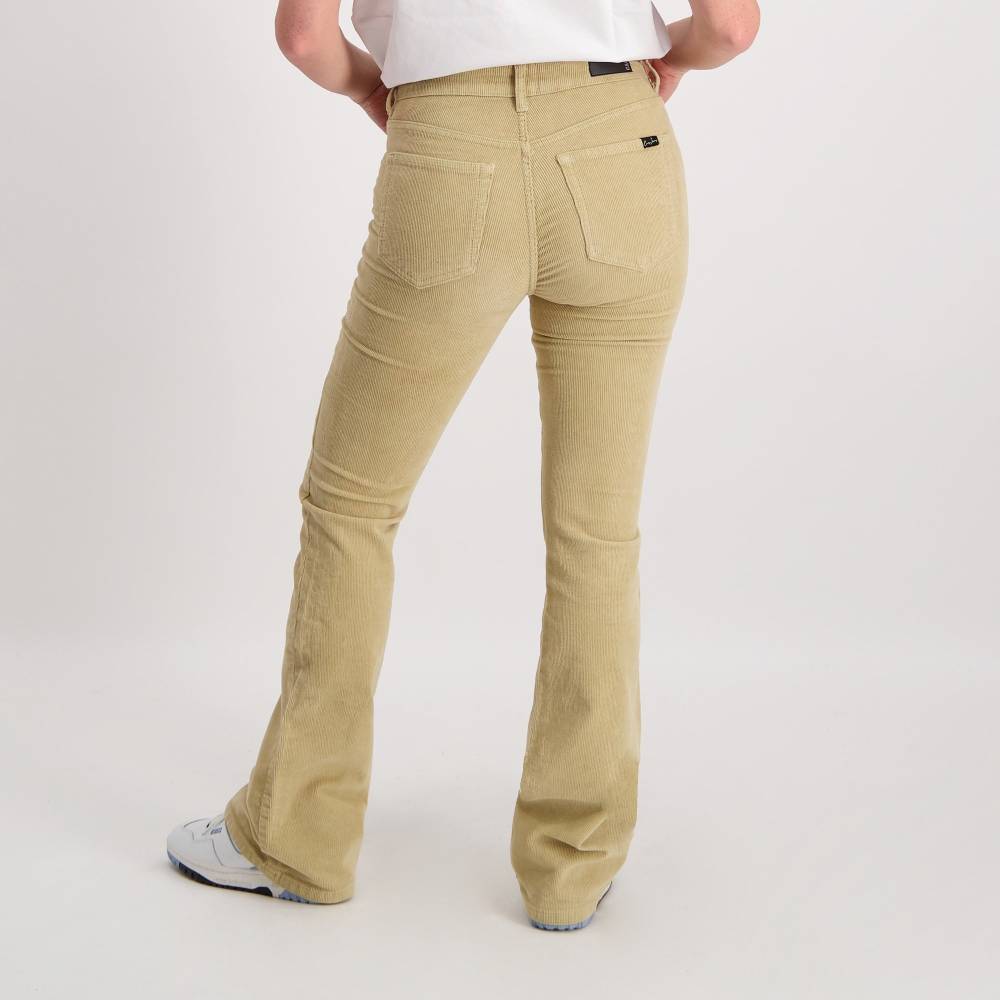 Cars Jeans Desiree Flare Corduroy Khaki 50% Rabatt für begrenzte Zeit