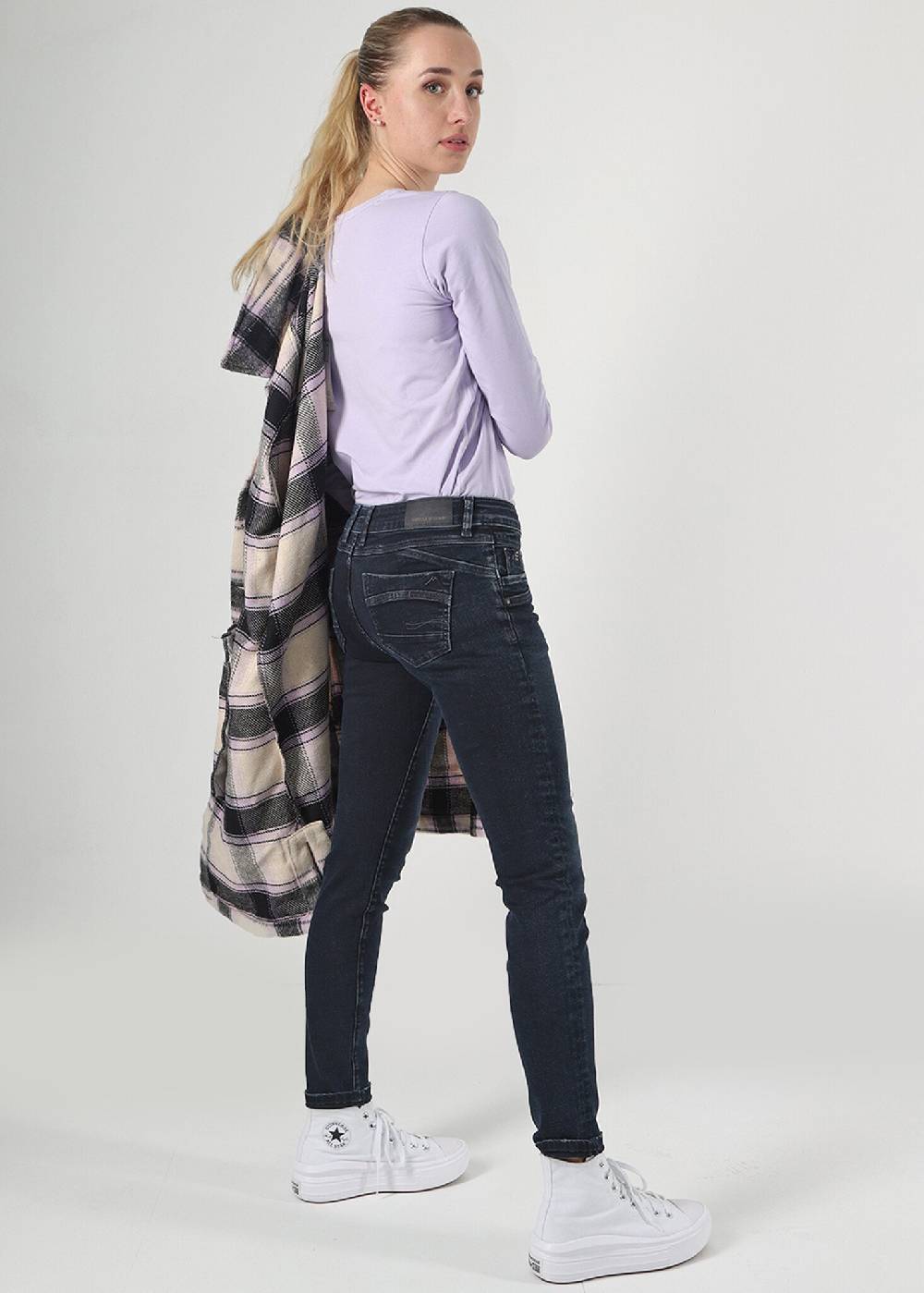 M.O.D SUZY Skinny fit - Slip Blue Black Großer Ausverkauf