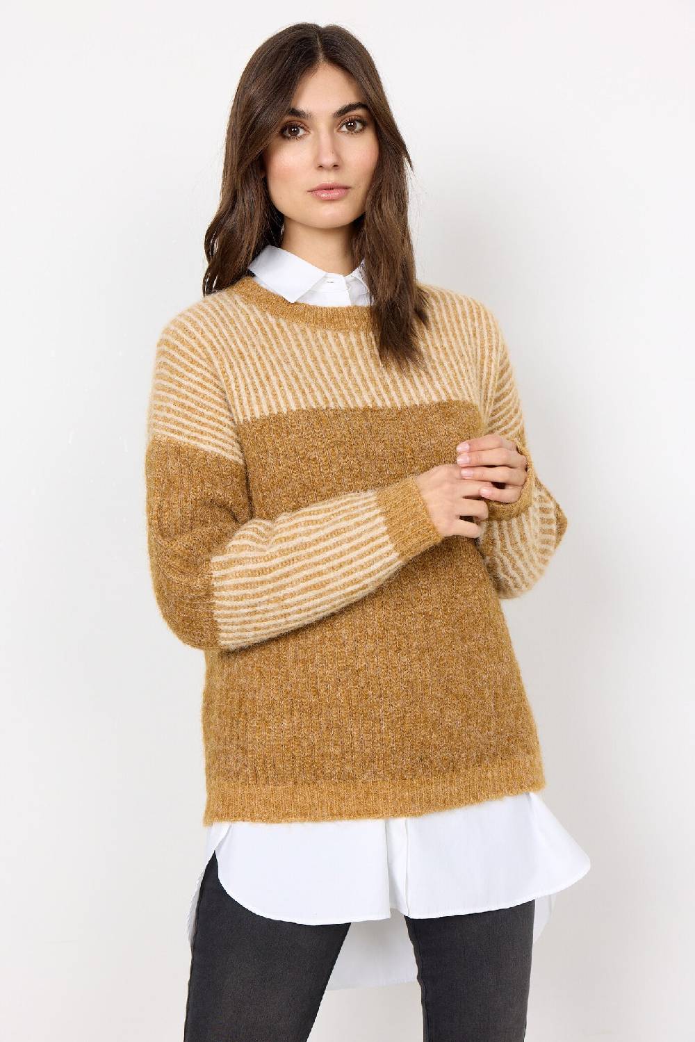 Soya Concept SC-TORINO YD STRIPE 6 (93460C GOLDEN YELLOW MELANGE C)