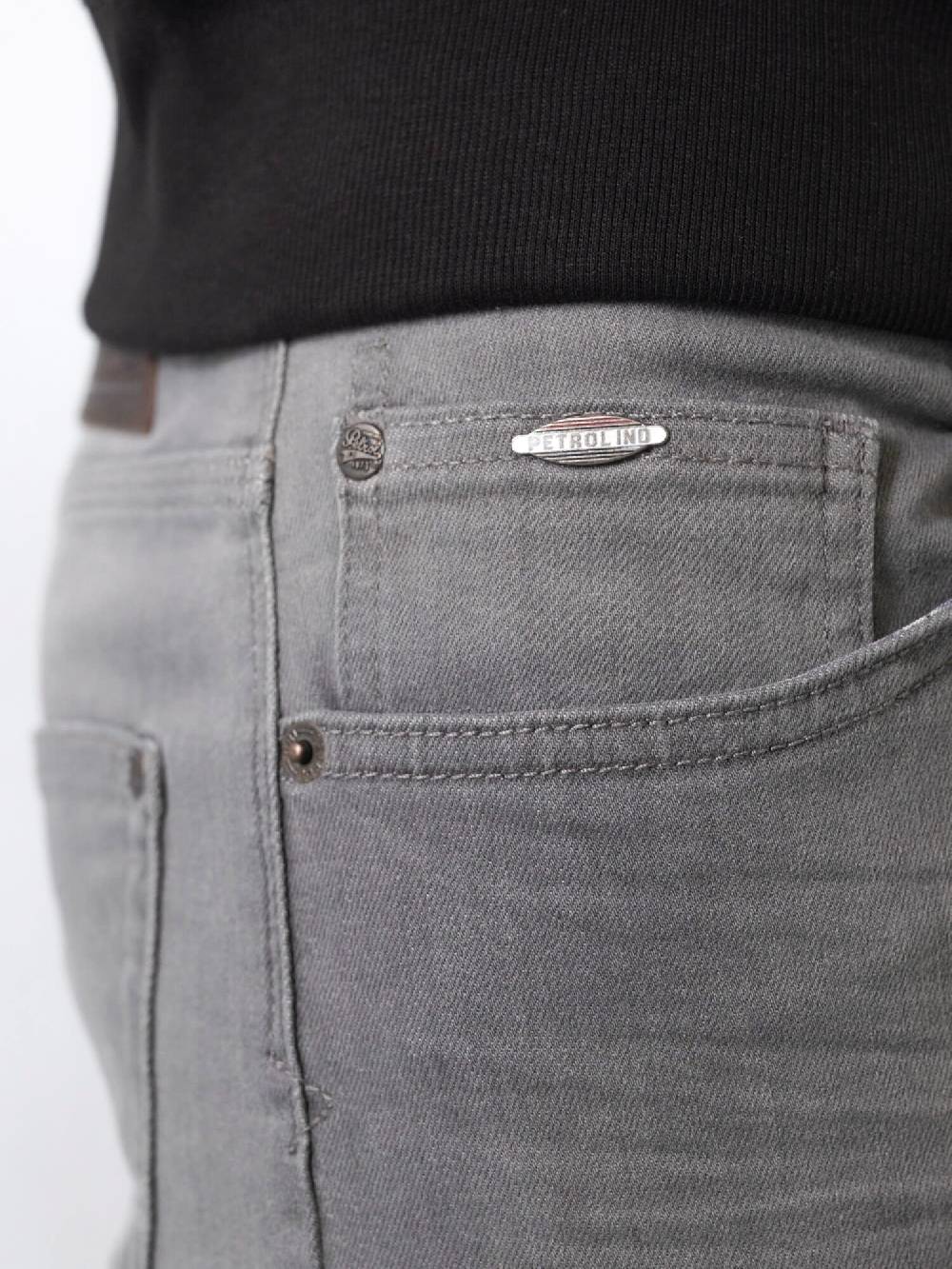 Petrol SEAHAM-Classic - Men Denim Slim Fit (9700 Grey) Neueste Stile