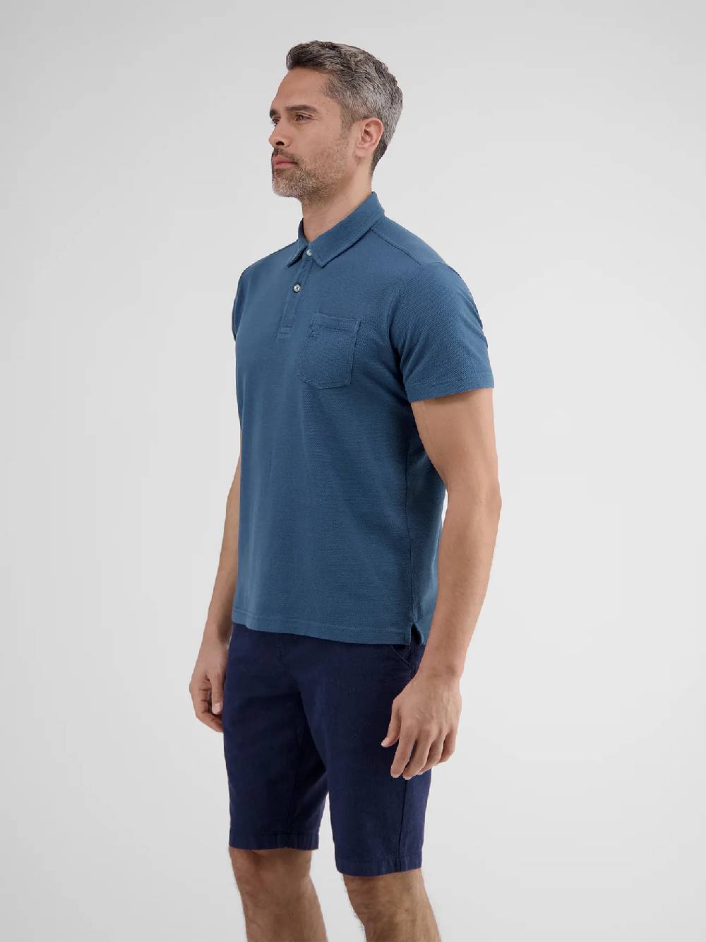 Lerros 2443204 POLOSHIRT IN SPORTIEVE WAFELPIQUÉKWALITEIT (448 STORM BLUE) Discount Store für neue Produkte