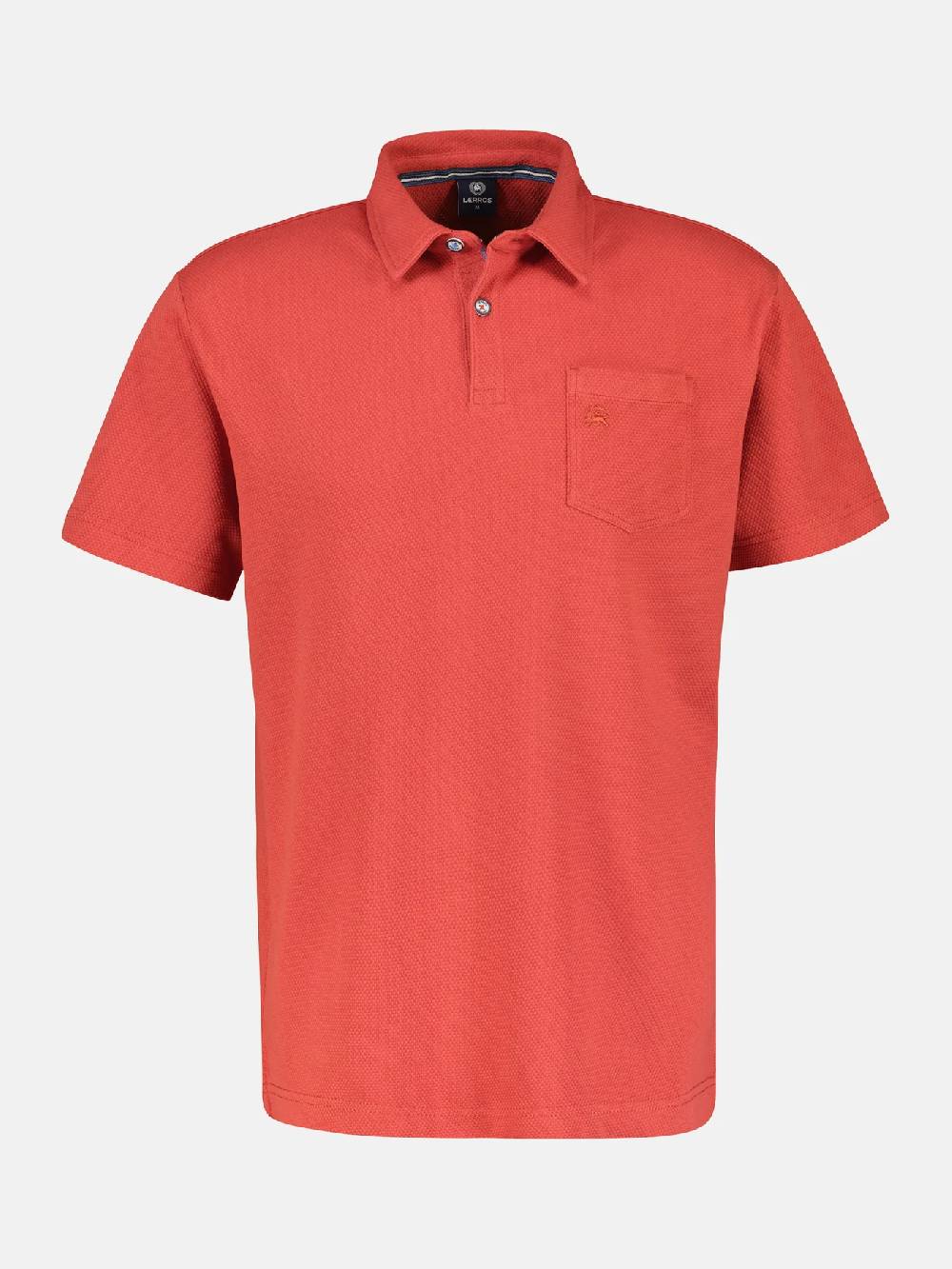 Lerros 2443204 POLOSHIRT IN SPORTIEVE WAFELPIQUÉKWALITEIT (327 DEEP CORAL RED) Nur noch ein Tag übrig