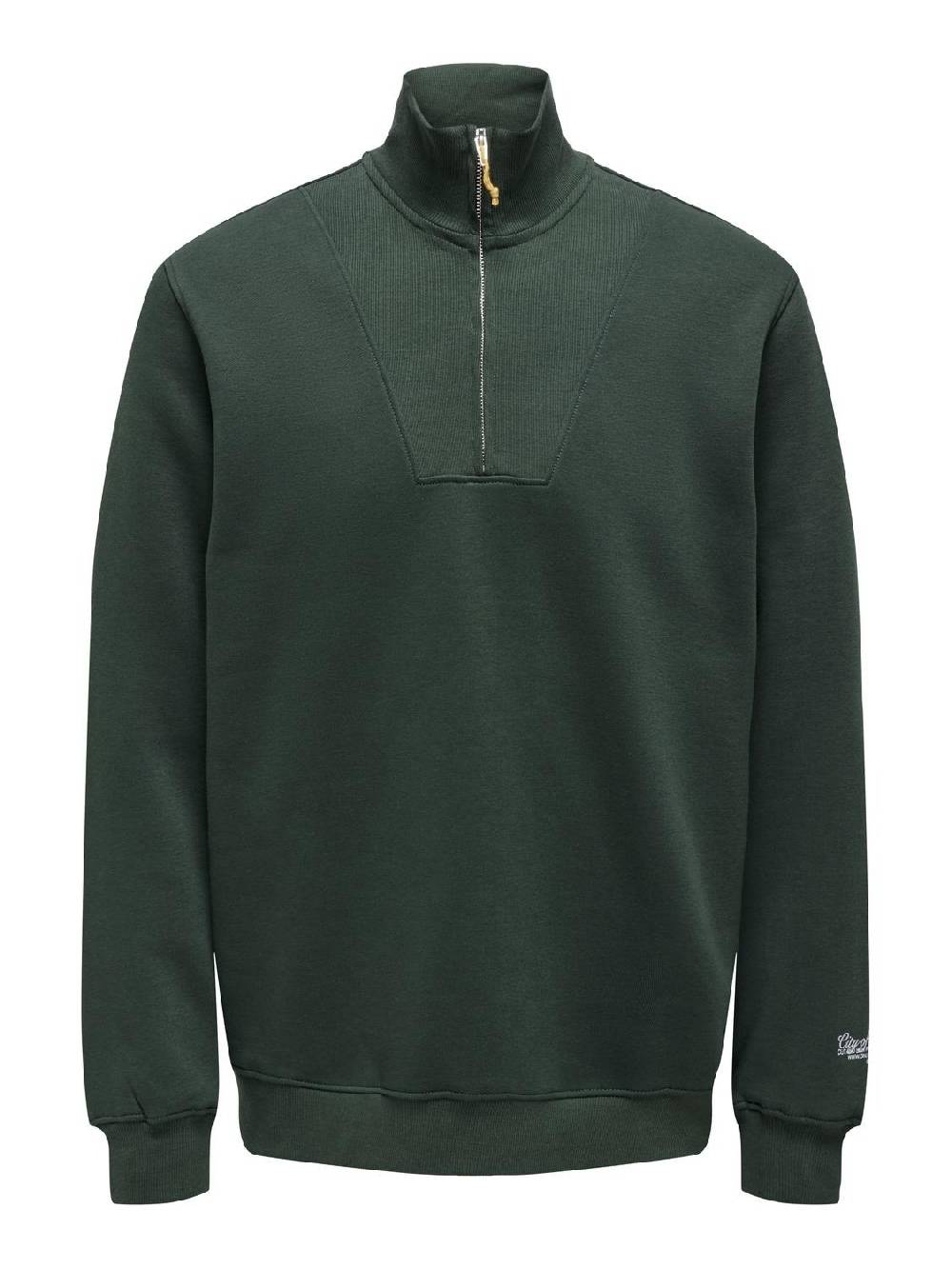 Only & Sons ONSRILEY REG 1/4 ZIP HIGH NECK SWT VD DARKEST SPRUCE Im Verkauf