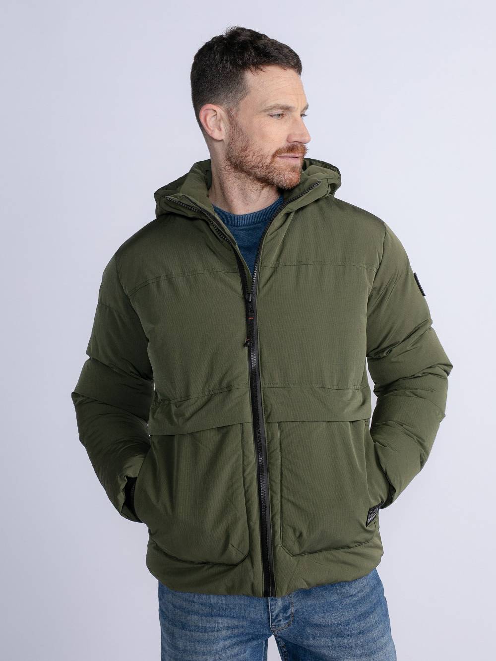 Petrol M-3030-Jac100 - Men Jacket Padded (6092 Hunter Green) Cyber Monday
