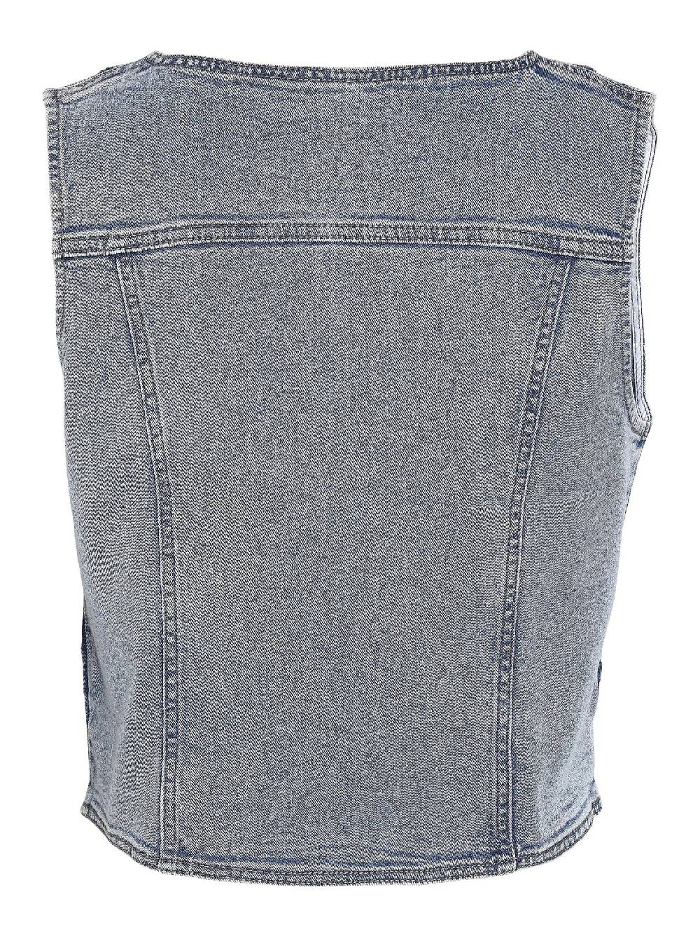 NOISY MAY NMSANNA S/L TOP VEST VI494LB (Light Blue Denim) VIP-Rabatte