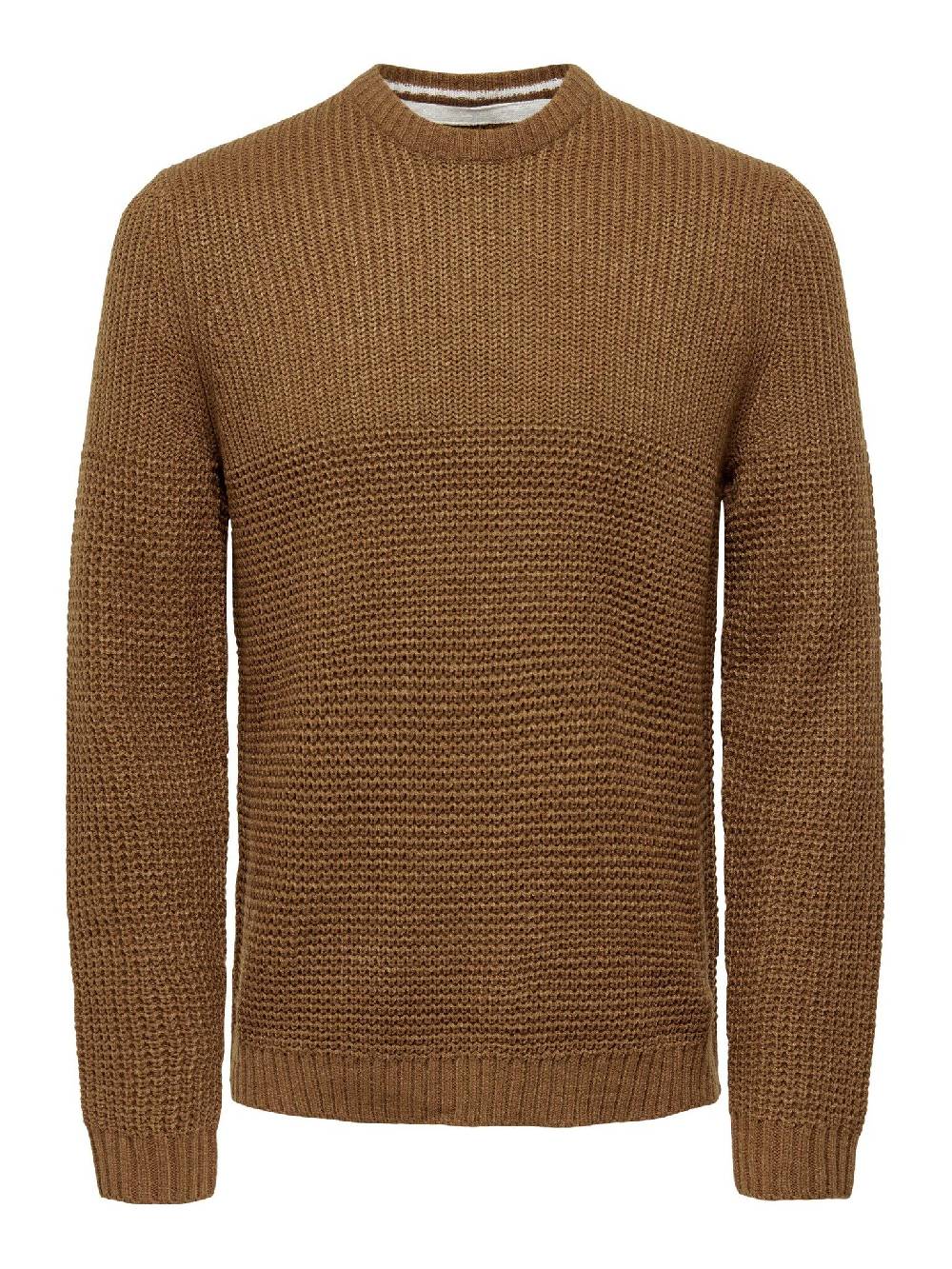 Only & Sons Onsadam 5 Struc Crew Knit (223024 Monks Robe) Nur noch ein Tag übrig