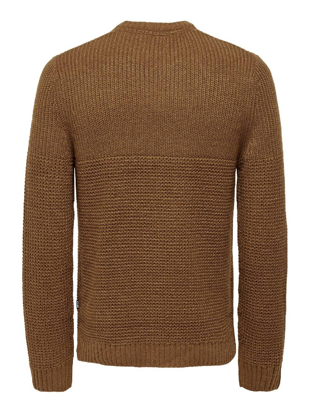 Only & Sons Onsadam 5 Struc Crew Knit (223024 Monks Robe) Nur noch ein Tag übrig