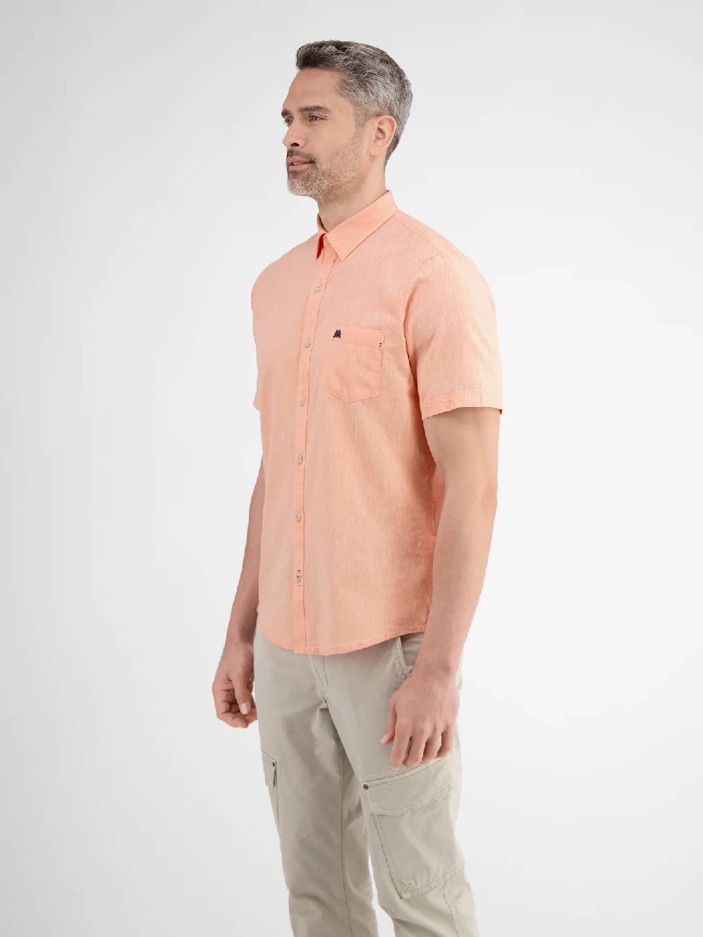 Lerros 2442010 CASUAL KATOENEN LINNEN OVERHEMD (927 MELLOW PEACH) Günstig kaufen