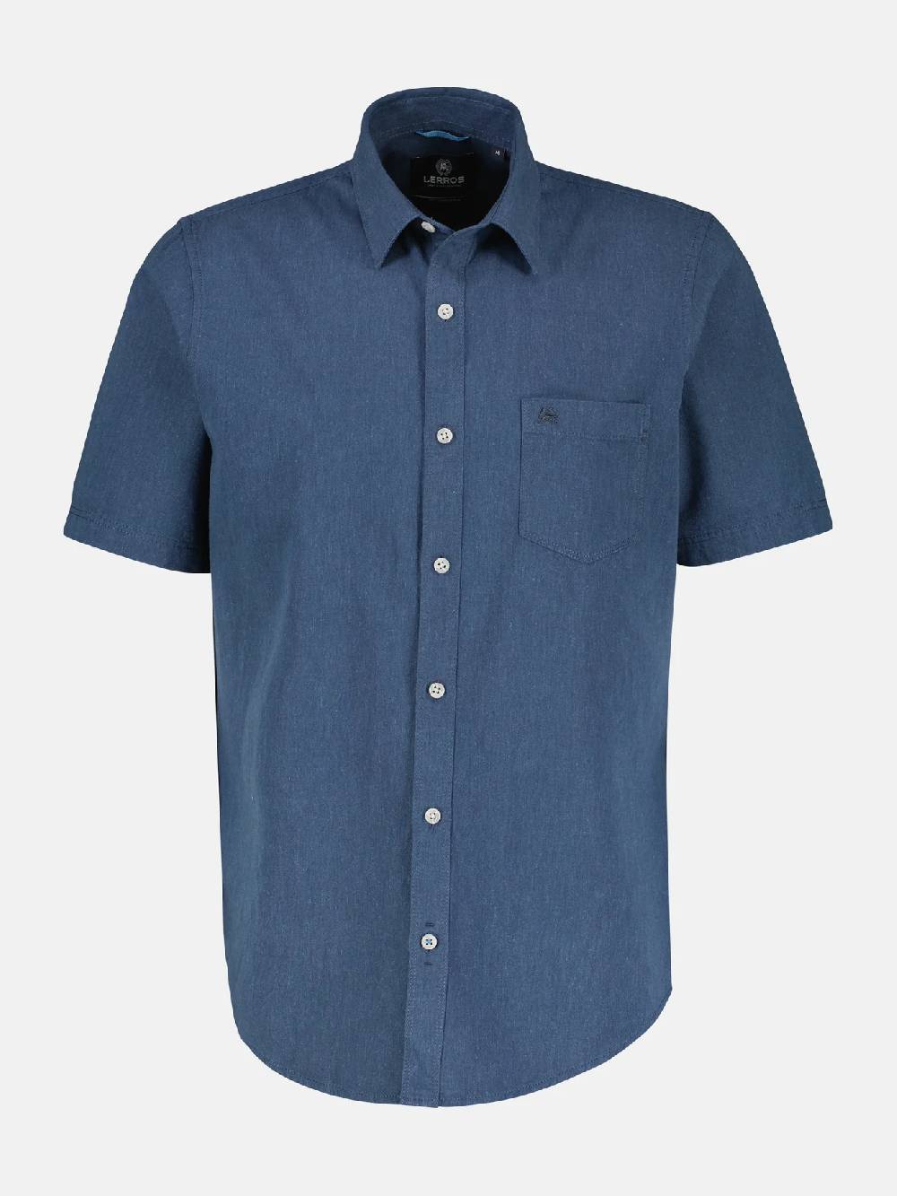 Lerros 2442010 CASUAL KATOENEN LINNEN OVERHEMD (485 CLASSIC NAVY) Großer Ausverkauf