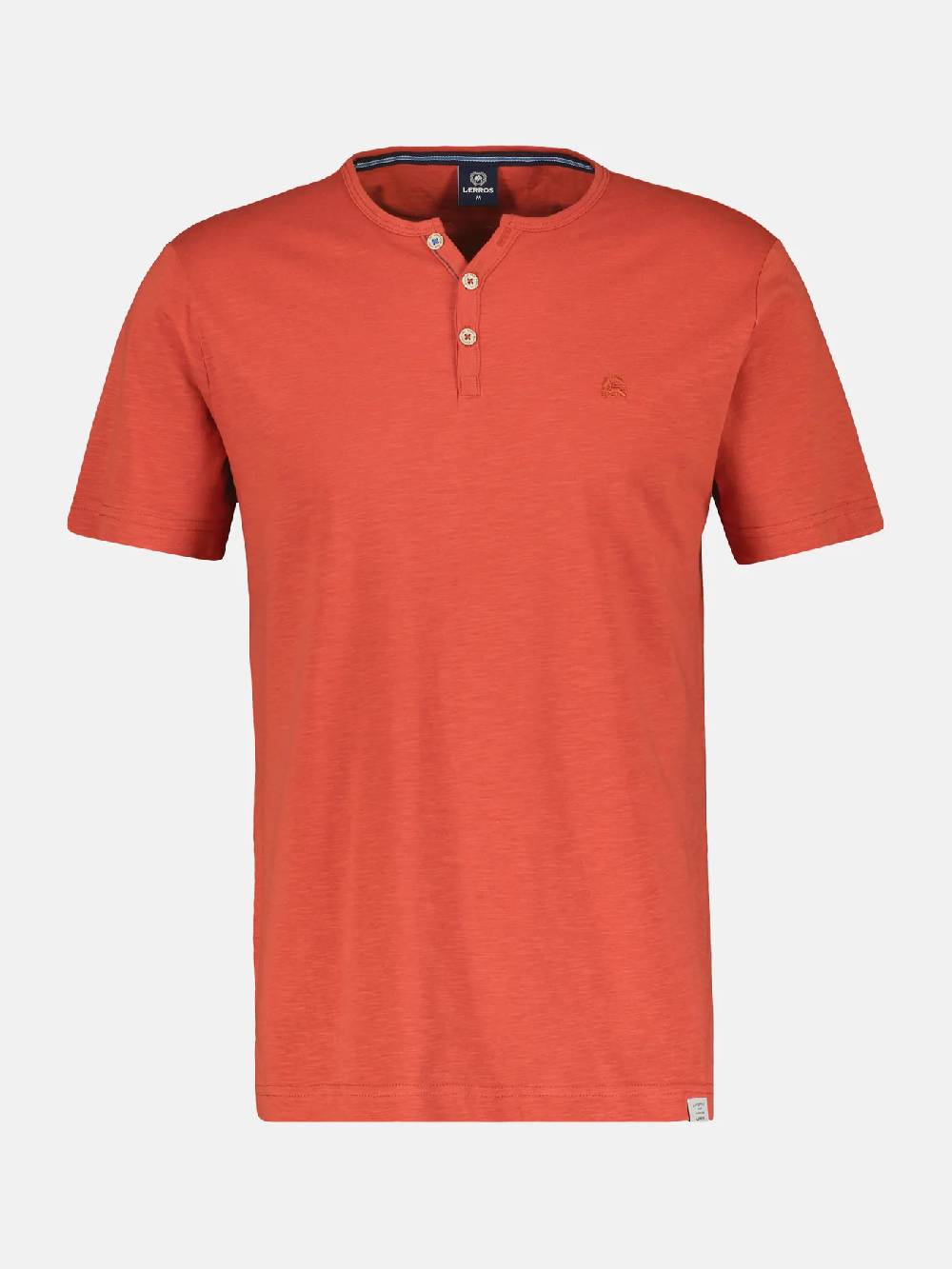 Lerros 2433908 BASIS HENLEY-SHIRT (327 DEEP CORAL RED) Saisonschlussverkauf