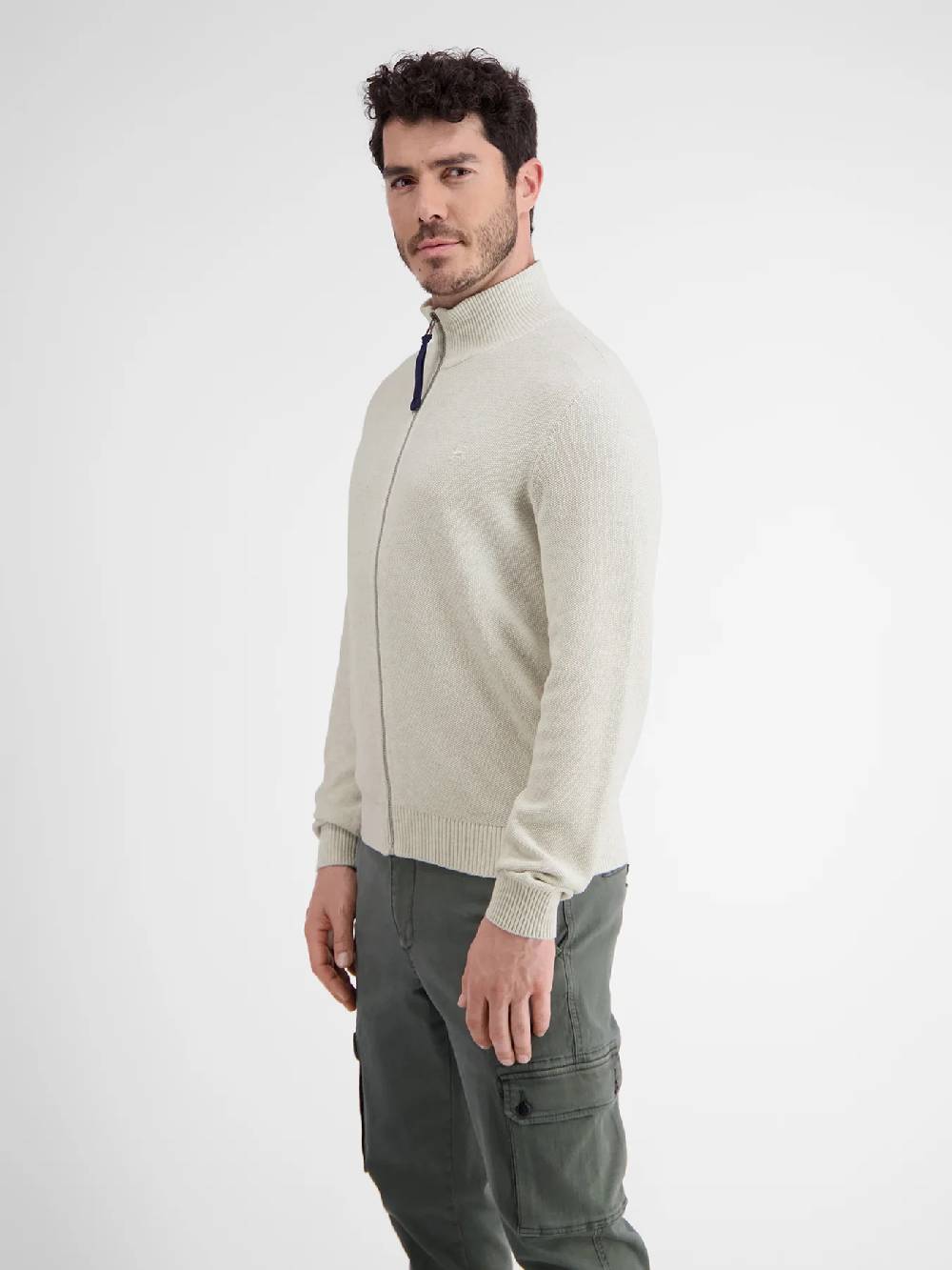 Lerros 23D5503 VEST MET OPSTAANDE KRAAG (127 FOG WHITE MELANGE) Vatertagsangebot