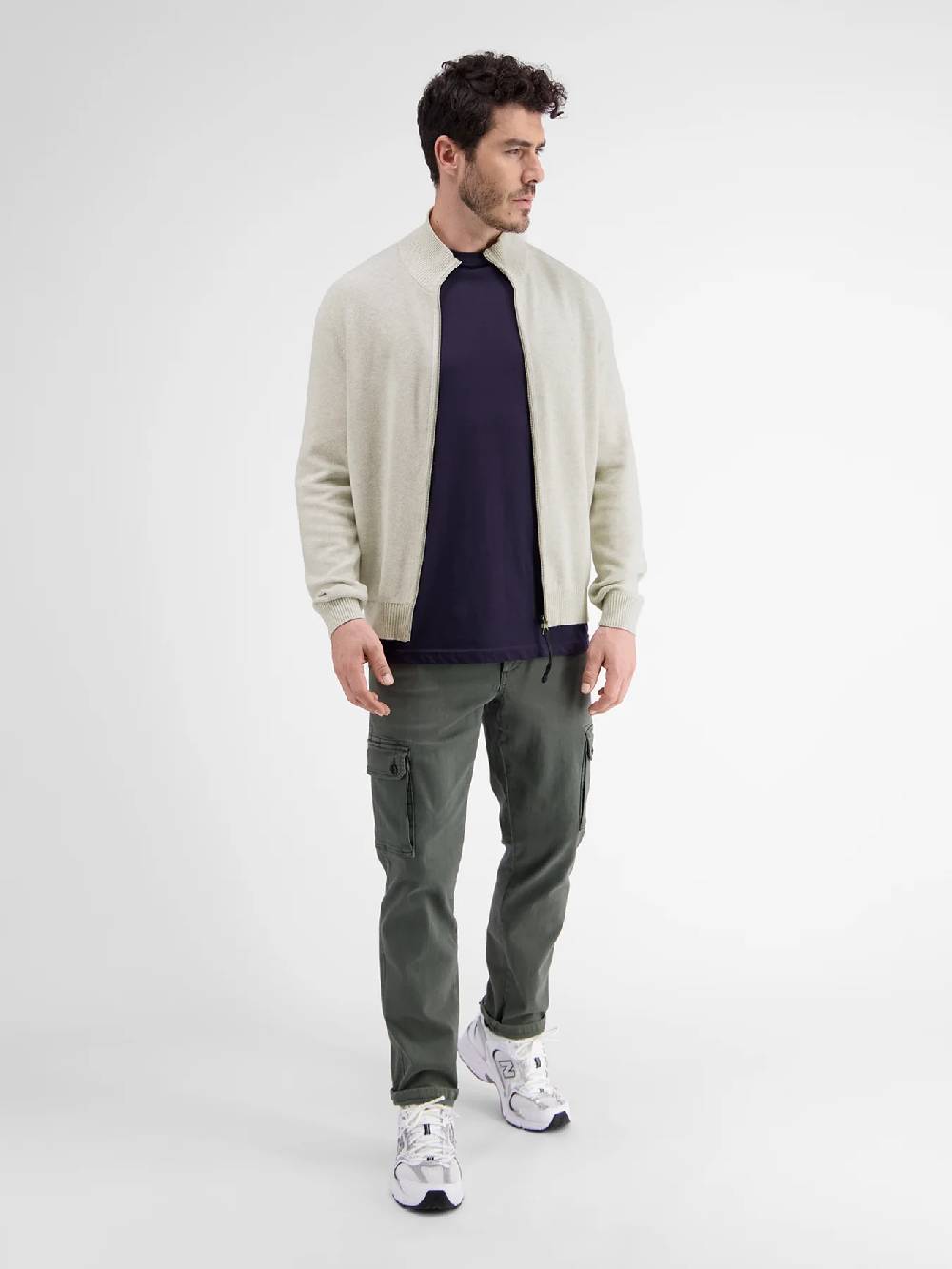 Lerros 23D5503 VEST MET OPSTAANDE KRAAG (127 FOG WHITE MELANGE) Vatertagsangebot