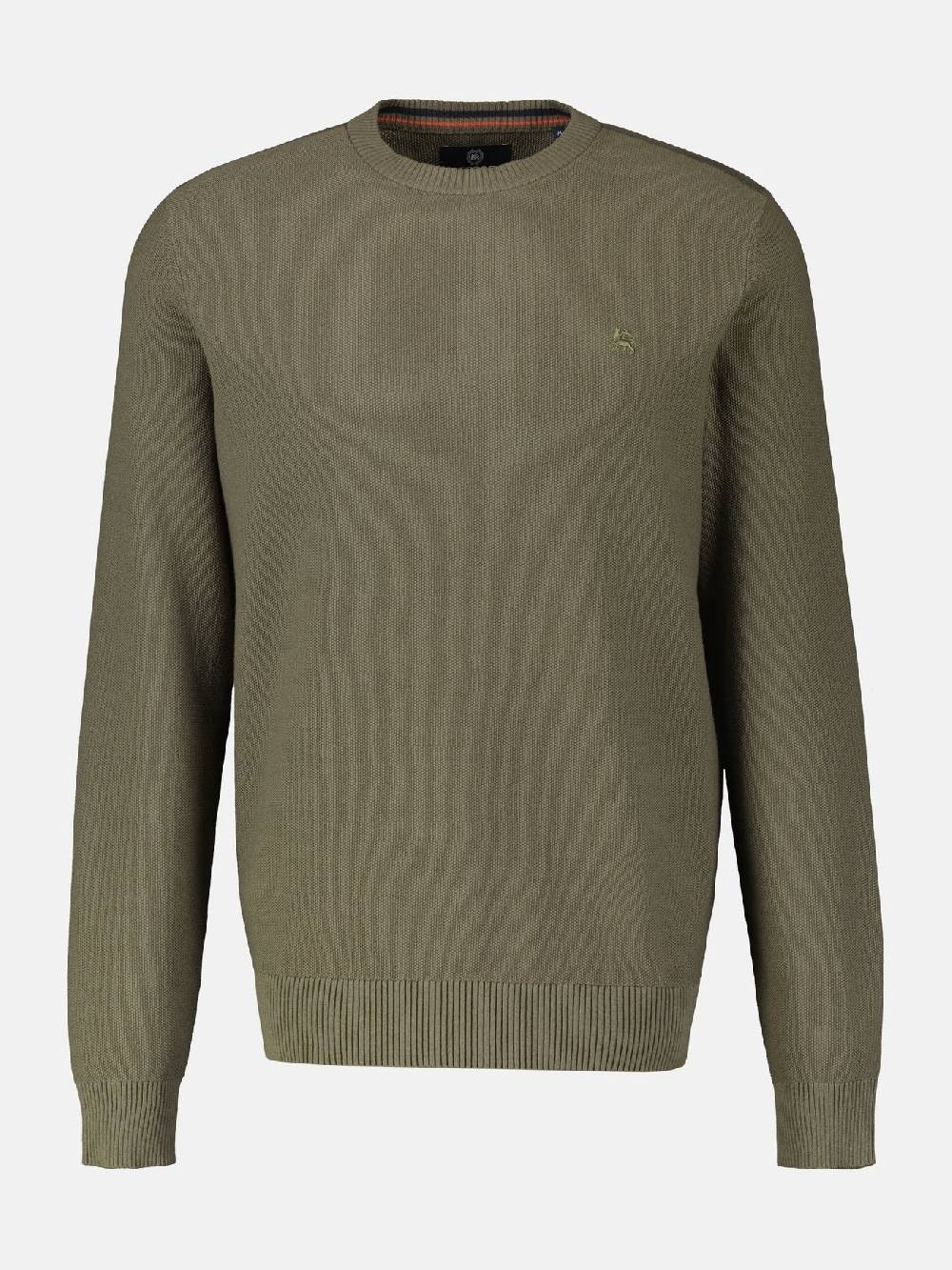 Lerros 23D5001 GEBREIDE TRUI MET RONDE HALS (659 AGED OLIVE) Jubiläumsangebot