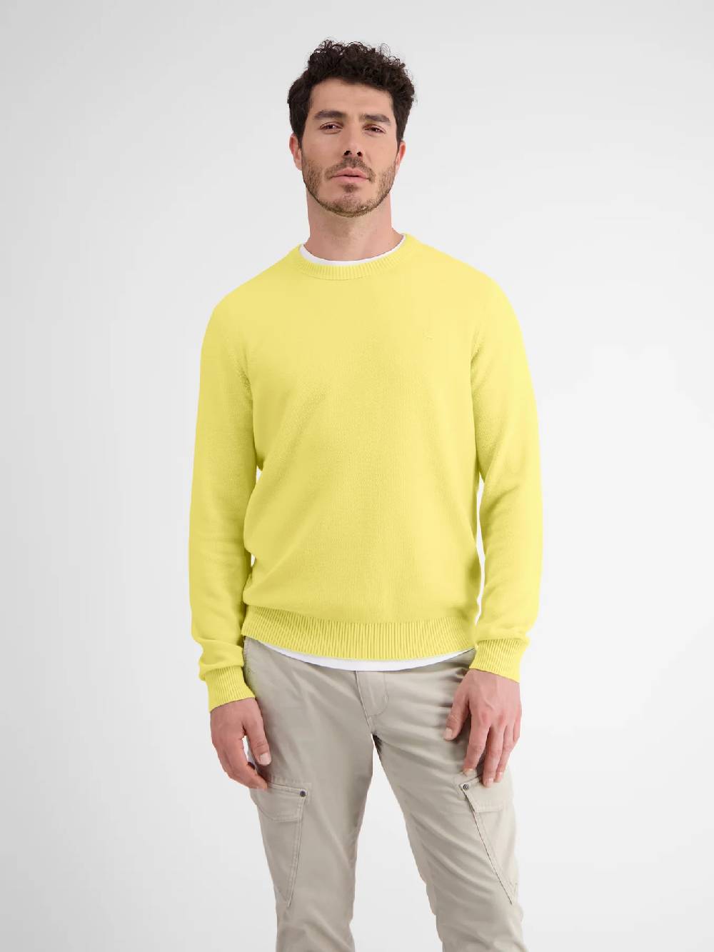 Lerros 23D5001 GEBREIDE TRUI MET RONDE HALS (518 PURE LEMON) Heißer Verkauf