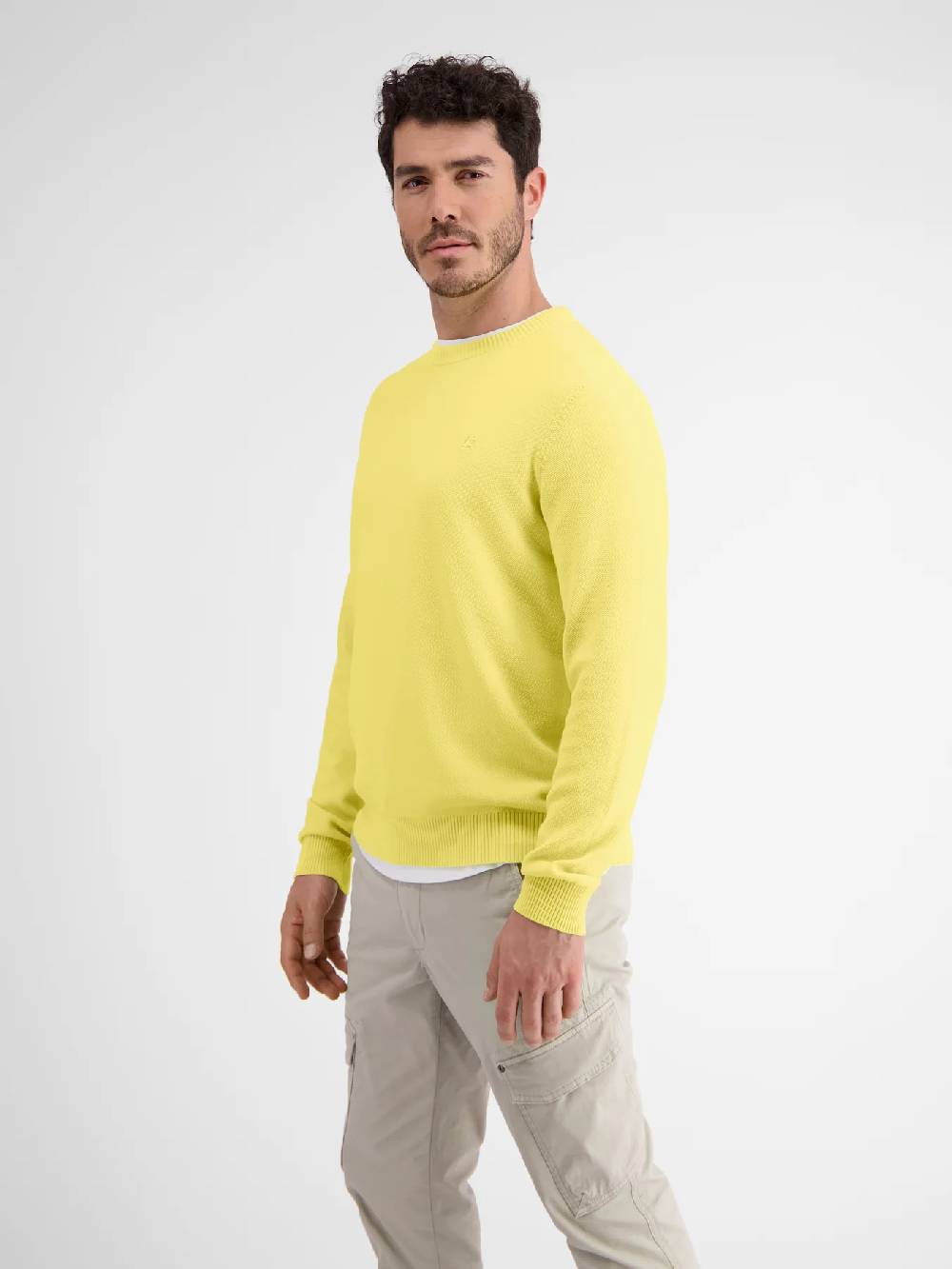 Lerros 23D5001 GEBREIDE TRUI MET RONDE HALS (518 PURE LEMON) Heißer Verkauf