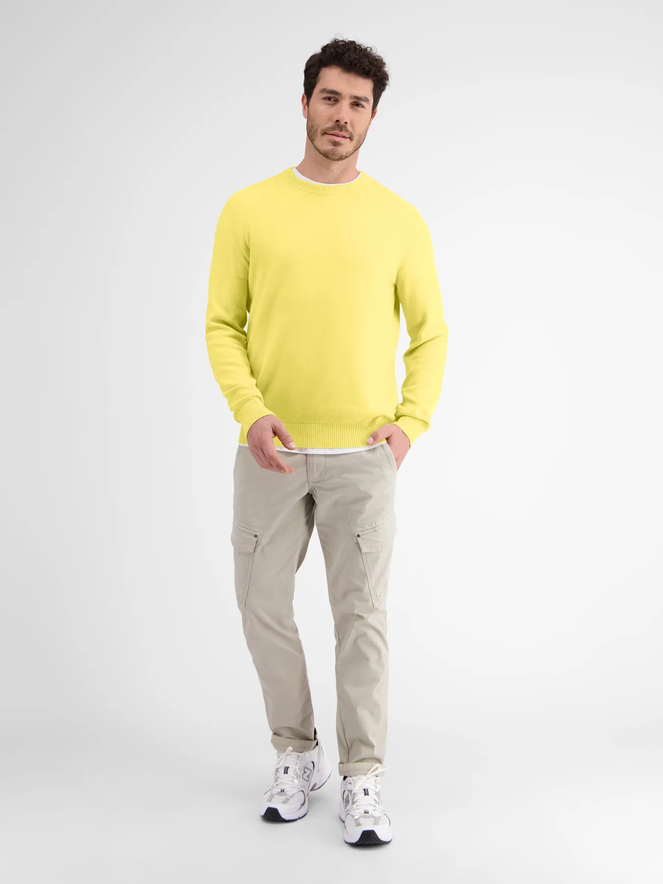 Lerros 23D5001 GEBREIDE TRUI MET RONDE HALS (518 PURE LEMON) Heißer Verkauf