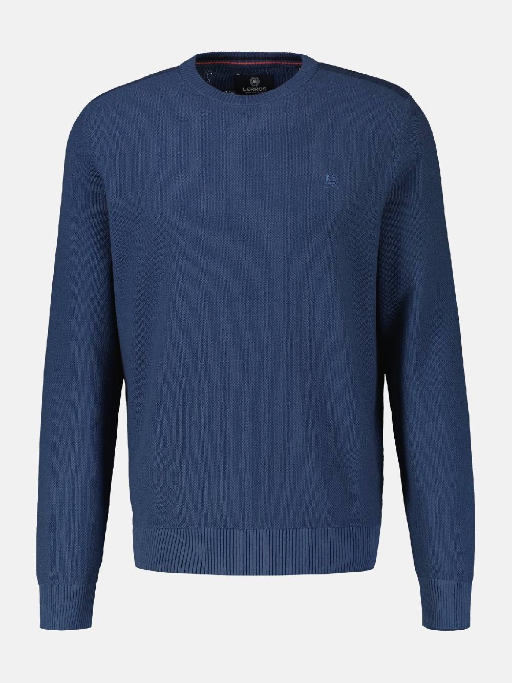 Lerros 23D5001 GEBREIDE TRUI MET RONDE HALS (448 STORM BLUE) Top Angebot