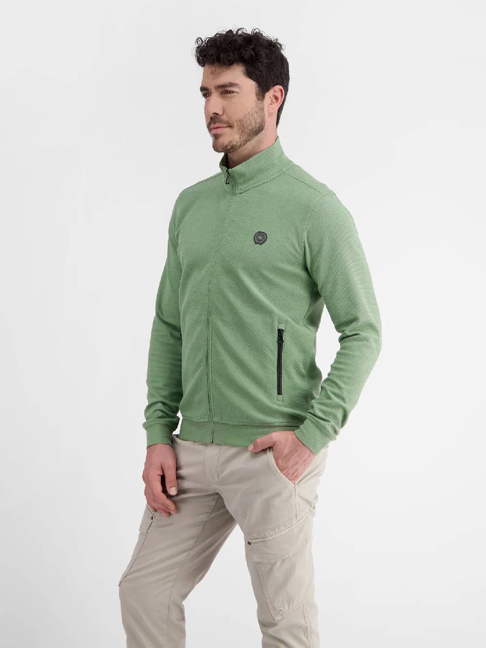 Lerros 23D4503 GESTRUCTUREERD SWEATJACK (612 SAGE GREEN) Online Outlet