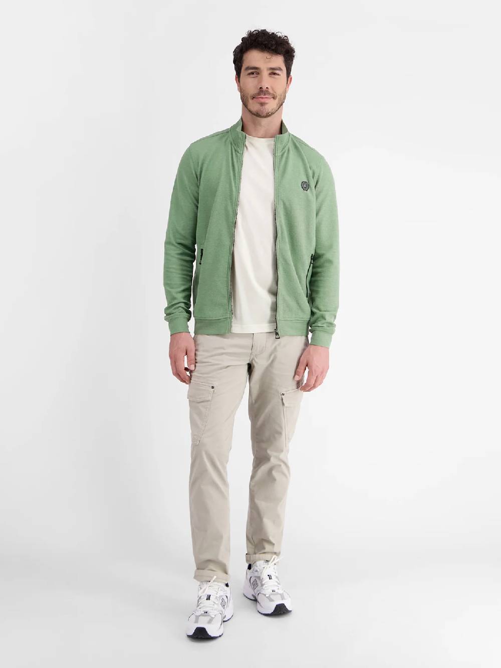 Lerros 23D4503 GESTRUCTUREERD SWEATJACK (612 SAGE GREEN) Online Outlet